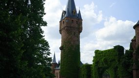 fairy tale like tower magical out of this world super realistic of Rapunzel trapped in a tower story for kids imaginary tall alone mystical place for princess to dwell fictional forest harry potter