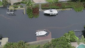 4K Drone Video of Flooding Caused by Storm Surge of Hurricane Idalia in St. Petersburg, FL