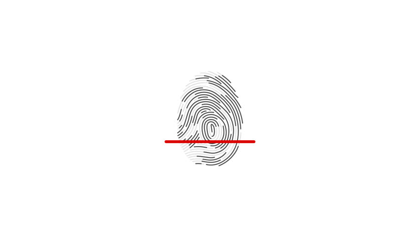 Animation of fingerprint touch scanning identification and verification with alpha channel	 Royalty-Free Stock Footage #1108388715