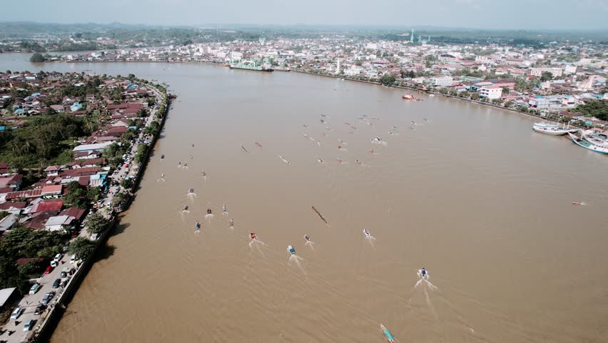 Long Boat Race Festival In Berau
