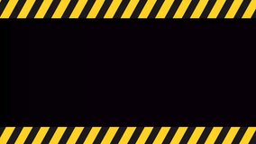 Blinking Warning Alert loop animation. Warning  with caution tape animation. 4k video animated