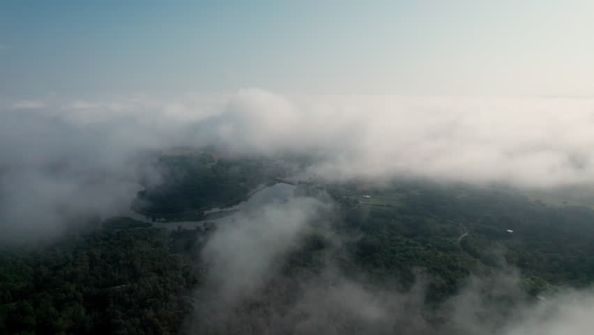 mountain ridge and clouds in rural jungle bush forest. Ban Phahee, Chiang Rai Province, Thailand Royalty-Free Stock Footage #1108393299