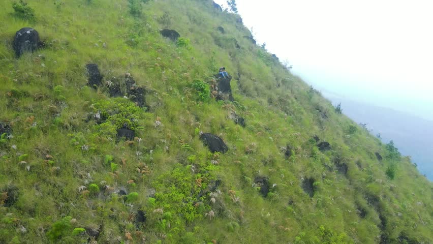 natural scenery on eagle hill, arjuna slope, indonesia