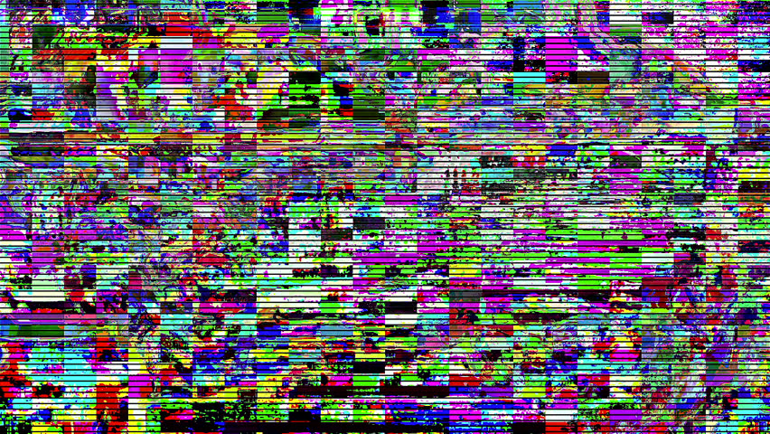 Glitch noise background static television VFX. Digital pixel noise glitch art effect, flashing glitch, visual video effects stripes color background, noise transition color effect for video editing.	 Royalty-Free Stock Footage #1108406697