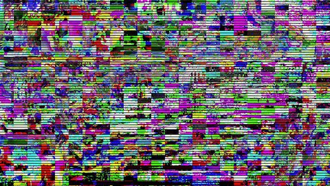 Glitch noise background static television VFX. Digital pixel noise glitch art effect, flashing glitch, visual video effects stripes color background, noise transition color effect for video editing.	 库存视频