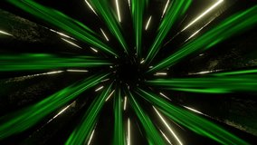Green with Light Yellow Inside The Spiral Background VJ Loop in 4K