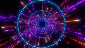 Abstract background in blue and purple neon glow colors. Speed of light in galaxy. Explosion in universe. Space background for event, party, carnival, celebration, anniversary or. 3D Illustration - Powered by Shutterstock - Get 15% off with code: PIKWIZARD15