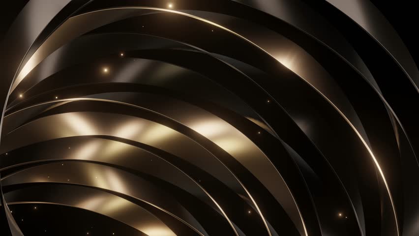 Circles geometric stripe gold luxury background with particles glowing, 4k resolution Royalty-Free Stock Footage #1108434247