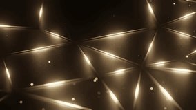 Abstract gold neon light background. triangle form, glowing line, 4k resoltion - Powered by Shutterstock - Get 15% off with code: PIKWIZARD15
