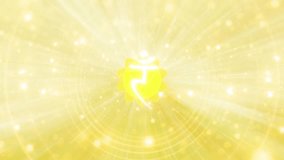 Solar Plexus Chakra on Ethereal Light Rays Background Meditation Breathwork Animation, Inhale Exhale Visualization, Video