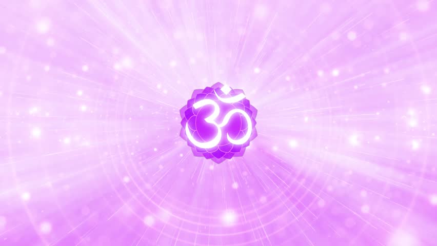 Crown Chakra on Ethereal Light Rays Background Meditation Breathwork Animation, Inhale Exhale Visualization, Video Royalty-Free Stock Footage #1108444211