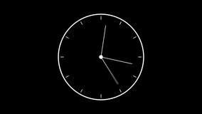 Clock Counting Down 24 Hour Day Fast Speed. Clock with moving arrows. Clock time lapse 4K 
Animation alpha channel. - Powered by Shutterstock - Get 15% off with code: PIKWIZARD15