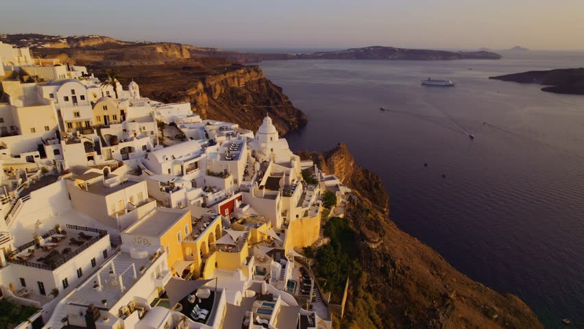Aerial view of Santorini