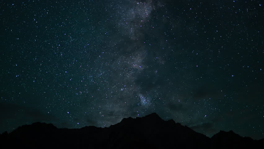 Delta Aquarids Meteor Shower and Milky Way Galaxy 50mm Southwest Sky Over Mt Whitney Sierra Nevada California USA Time Lapse Royalty-Free Stock Footage #1108455077