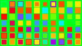 Twinkling colorful squares on green screen minimalism concept vertical video