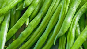 Crisp and Vibrant: 4K Dolly Shot of Fresh Green Beans
