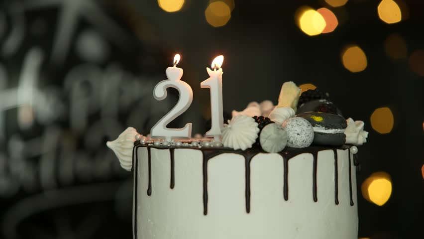 21st Birthday Cake with decoration