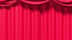 Open and Closed Red Curtains Animation. High-res UHD 4K quality in MOV format, complete with ProRes 4444 codec for alpha channel support. Ideal for VFX, compositing and keying projects