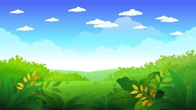 Beautiful Cartoon Landscape  Background Video