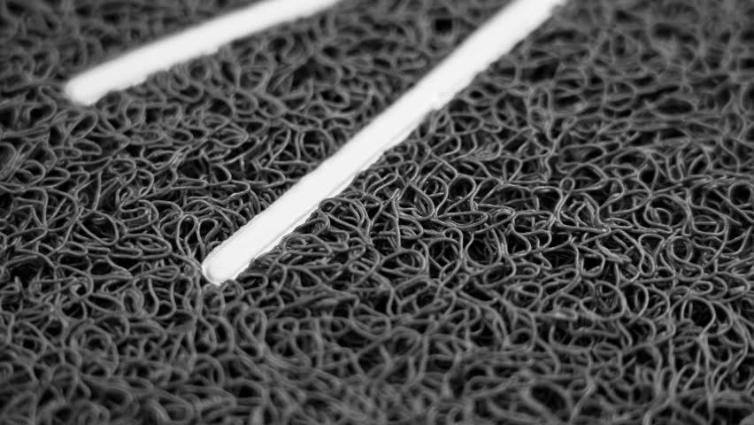 Stripes on a cat rubber mat. Close up. Rotation | Shutterstock HD Video #1108486117