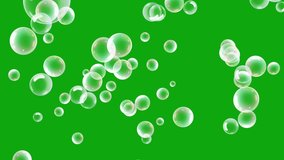 Bubble green screen footage, Abstract technology, science, engineering artificial intelligence, Seamless loop 4k video, 3D Animation