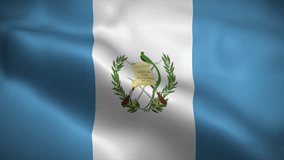 Guatemala flag waving animation, perfect looping, 4K video background, official colors