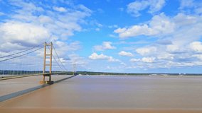 Take a journey with this aerial drone video featuring Humber Bridge. It's the 12th largest single-span suspension bridge worldwide, gracefully crossing River Humber