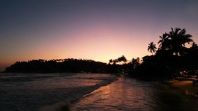 View of sunset beach and waves in a shadows and reflections at late evening - Powered by Shutterstock - Get 15% off with code: PIKWIZARD15
