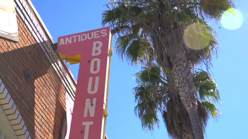 Venice Abbott Kinney Antiques Store Sign Palm Tree Day