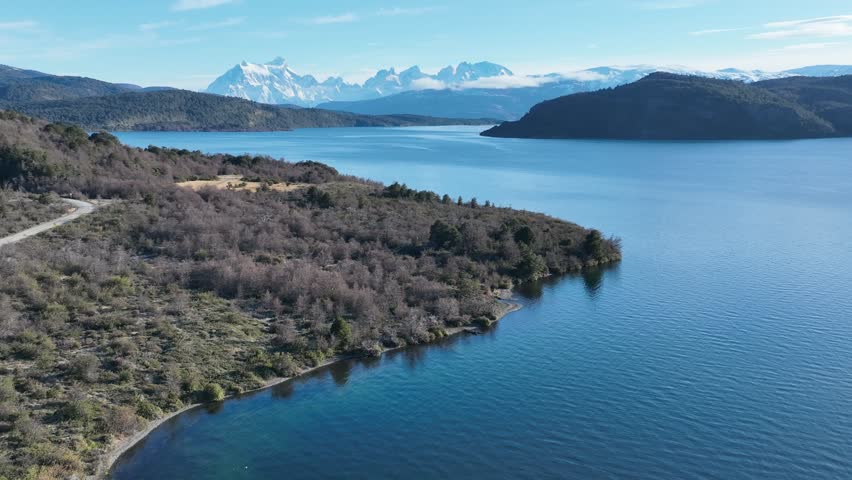 National Park Of Torres Del Paine In Punta Arenas Chile. Snowy Mountains. Glacial Scenery. Punta Arenas Chile. Winter Travel. National Park At Torres Del Paine In Punta Arenas Chile.