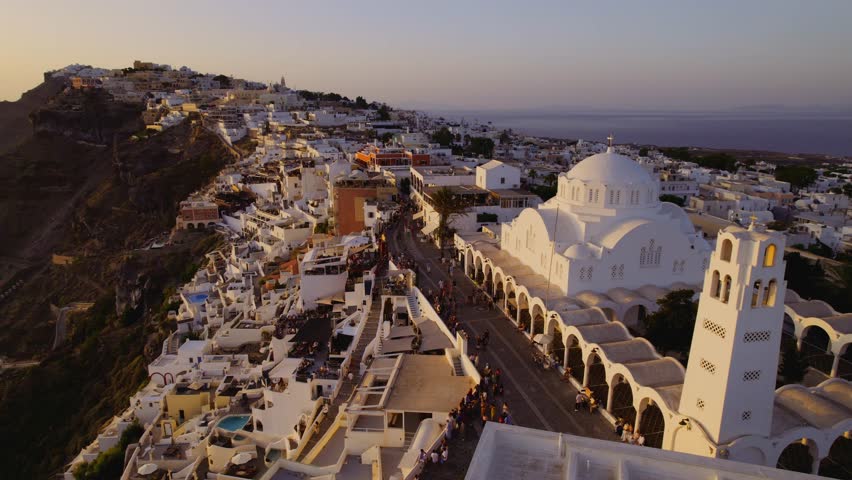 Aerial view of Santorini