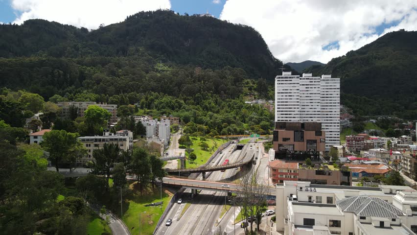 Bogotá, Colombia. Downtown 26th street, Monserrate 