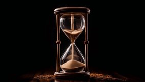 Antique hourglass animation with sand running out of time - Powered by Shutterstock - Get 15% off with code: PIKWIZARD15