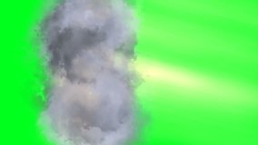 Heaven clouds with rays on green screen vertical video