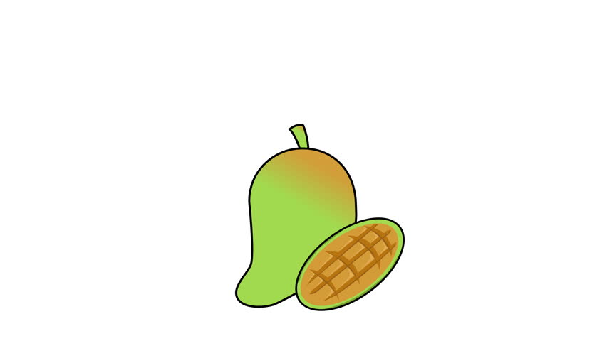 Animated video of the mango fruit logo