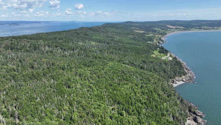 Aerial view of Cape Split, Nova Scotia