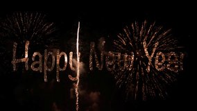 Celebrate Happy New Year Firework Text Background