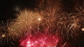 Happy New Year firework celebration

