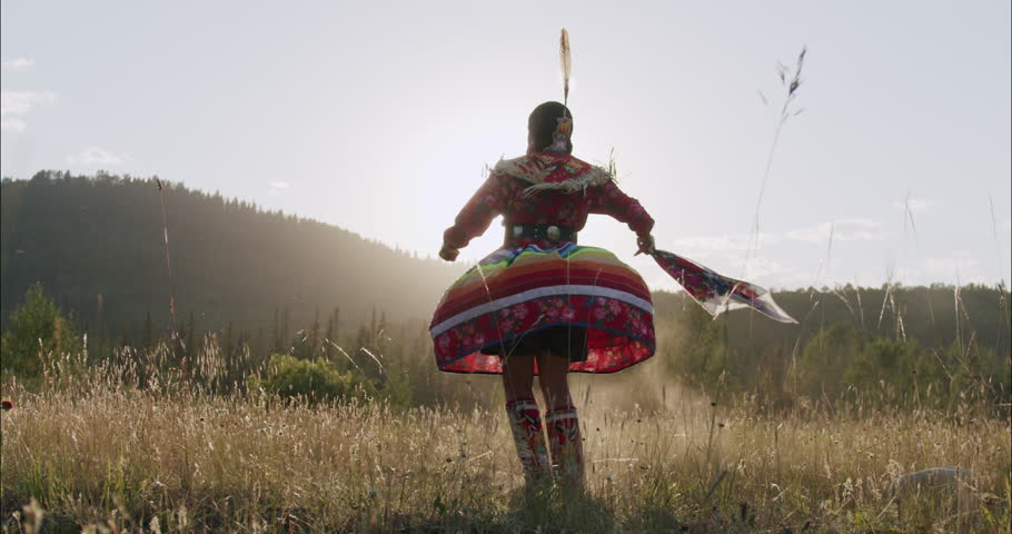 Beautiful Shot of Young Indigenous Woman Fancy Dancing In traditional  Regalia at Sunset on the Prairies in Tsu'Tina Nation Alberta Canada  Royalty-Free Stock Footage #1108563653