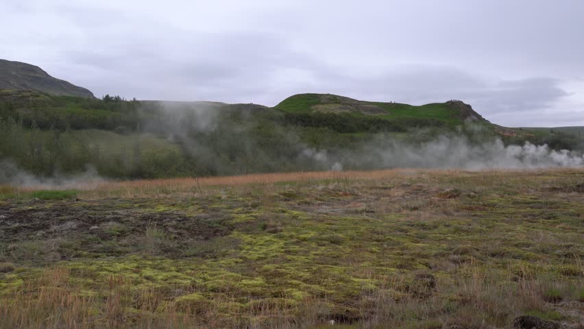 Stunning Geysir thermal nature in Iceland | Shutterstock HD Video #1108564565