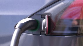 Electric car charging, Electric power station, Electric car charging HD 4k video clip