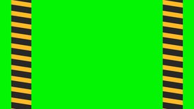 4k Animation, Footage, Video of Warning Sign, Attention, Warn on Green Screen, Chroma Key. Perfect for warning video content, caution content, etc.
