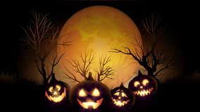 animated video illustration for Halloween celebration