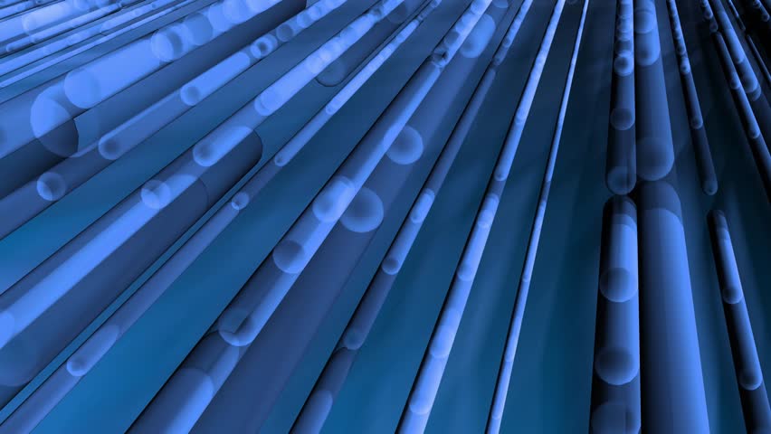 Blue color abstract tube moving animation.