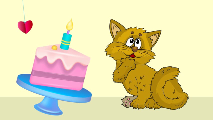Animation. Birthday. A big beautiful cake. | Shutterstock HD Video #1108597313