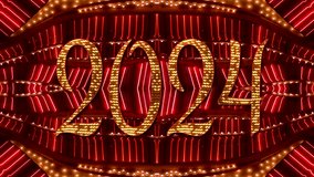 Loopable clip of an actual casino neon sign with ‘2024’ digitally superimposed over it in flashing lights. Digitally Enhanced. 33 various signs available in this style.


