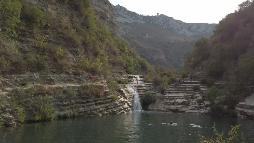 Beautiful artificial lakes of Cavagrande di Cassibile. Sicily.
