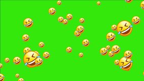 Rolling on the Floor Laughing. ROFL emoji, funny to tears emoticon. Animated falling emojis. Social media icons symbol animation with green screen background. - Powered by Shutterstock - Get 15% off with code: PIKWIZARD15