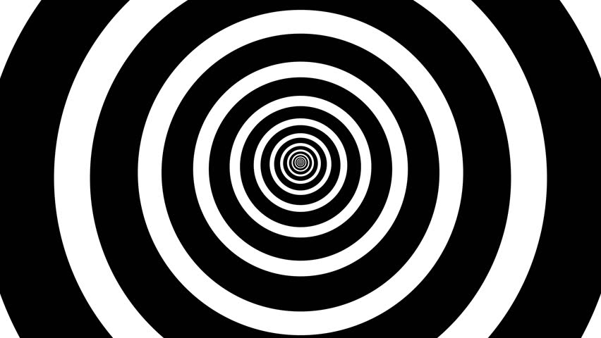 Digitally generated repeat white abstract chaos and hypnotic concentric circles moving on isolated black screen background | Shutterstock HD Video #1108633543