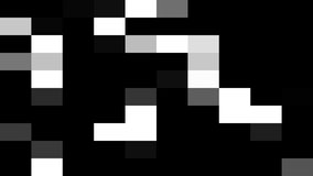 Abstract CGI motion graphics and animated background transition with white and black pixel figures. Transition mask templates. Pixel transition - Powered by Shutterstock - Get 15% off with code: PIKWIZARD15